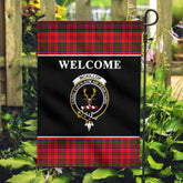 McKillop Tartan Crest Black Garden Flag